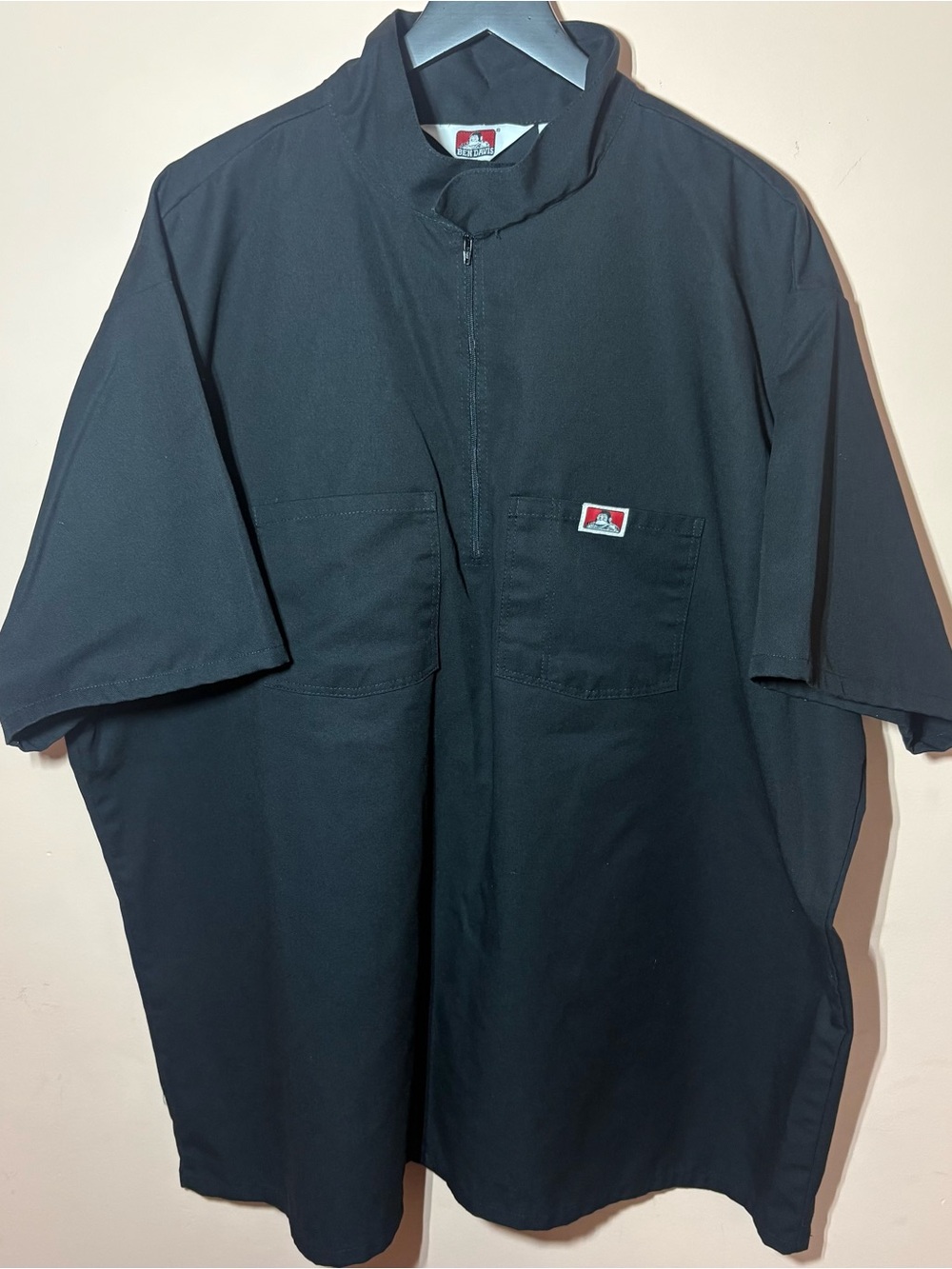 Ben Davis 4XL Black Quarter Zip Work Shirt Gorilla Logo Oversized